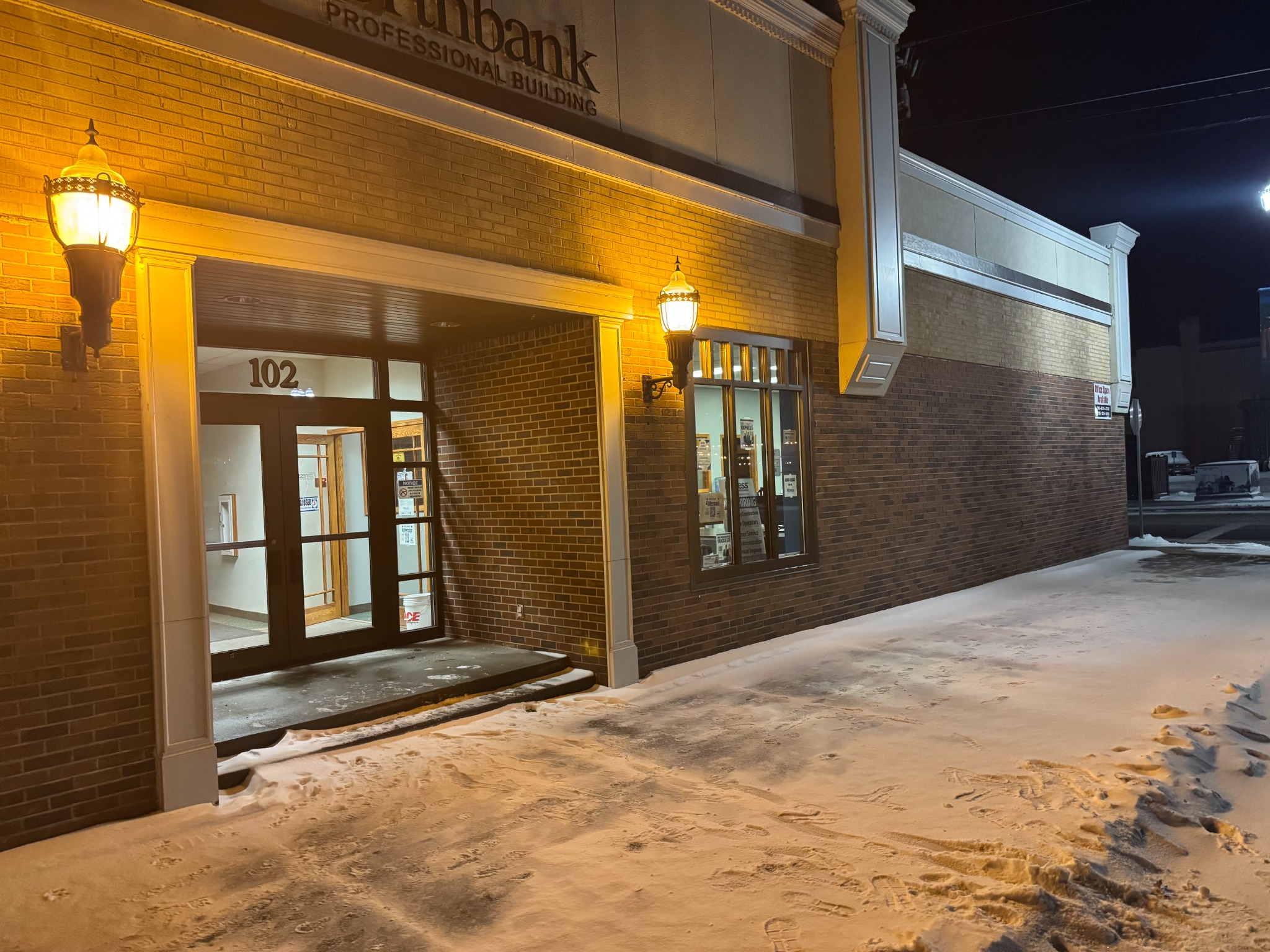 Building entrance marked 102 at our Grand Rapids office